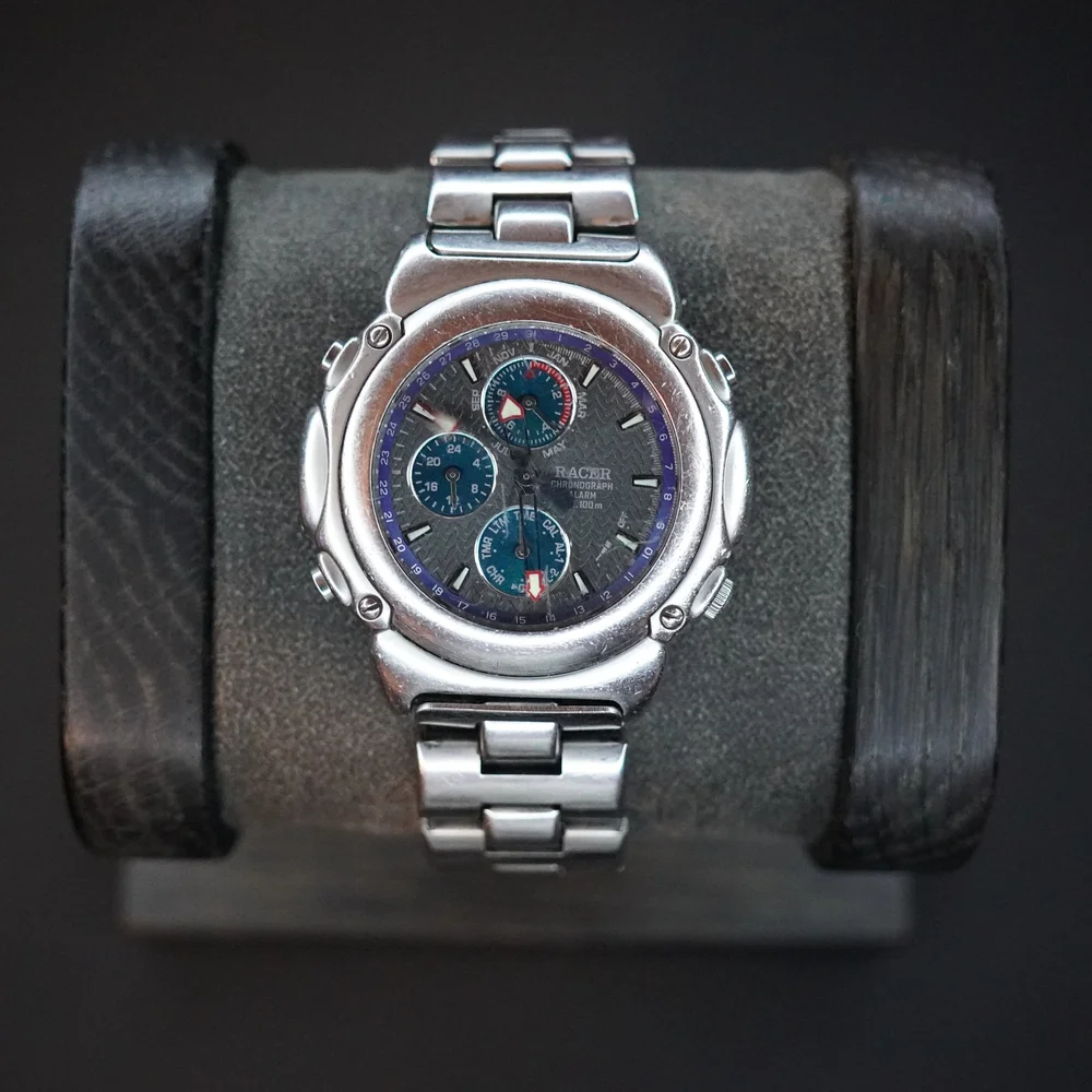 Racer-Orient W50761 CHRONOGRAPH WATCH VINTAGE NOS MONTRE UHR JAPAN WATCH